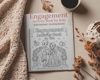 Indian Engagement Activity Book for Kids, Ring Ceremony Coloring Pages (PDF Download)