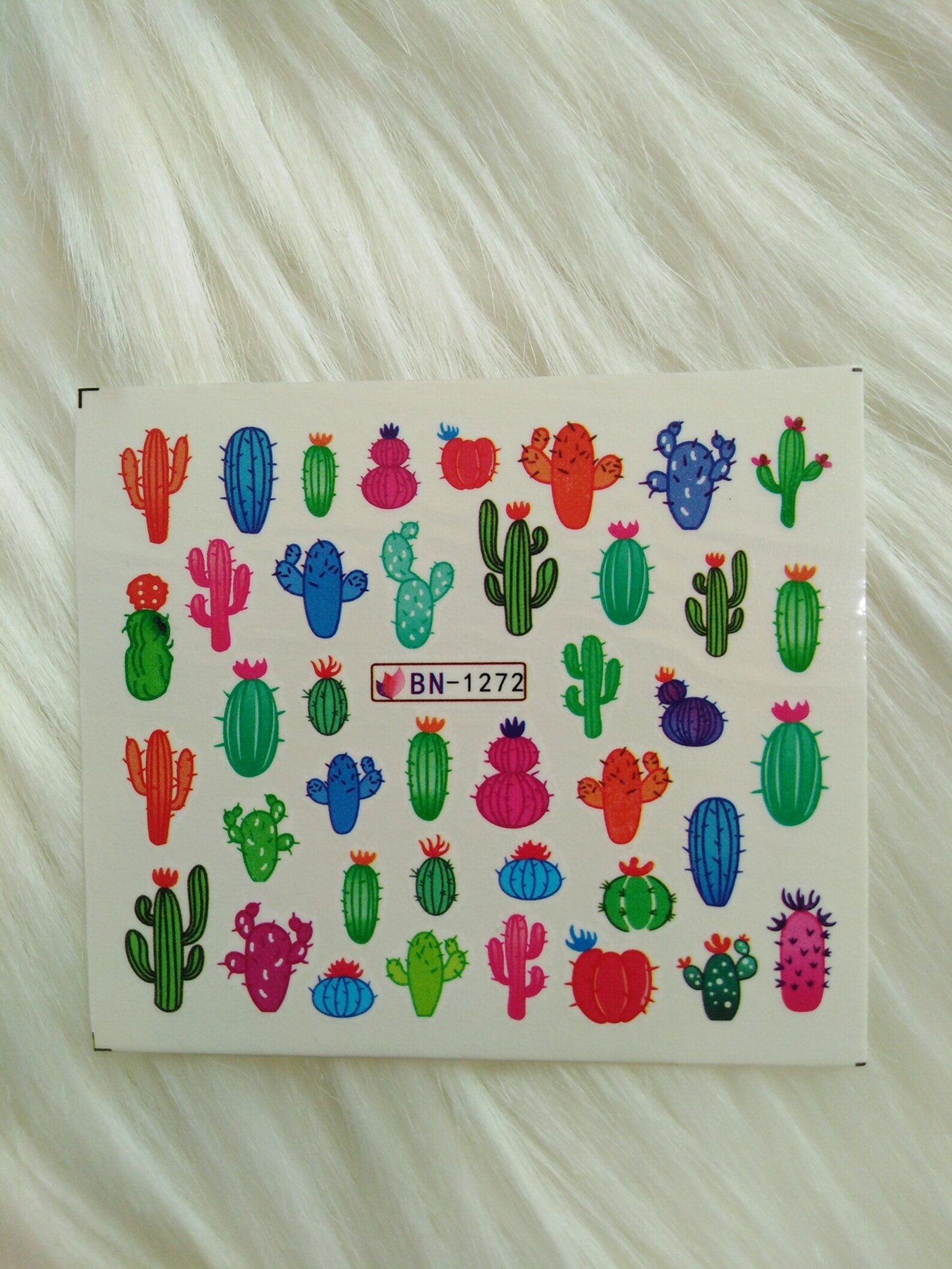Cactus Nail Decals / Cute Nail Decals/ Nail Stickers/ Nail Etsy