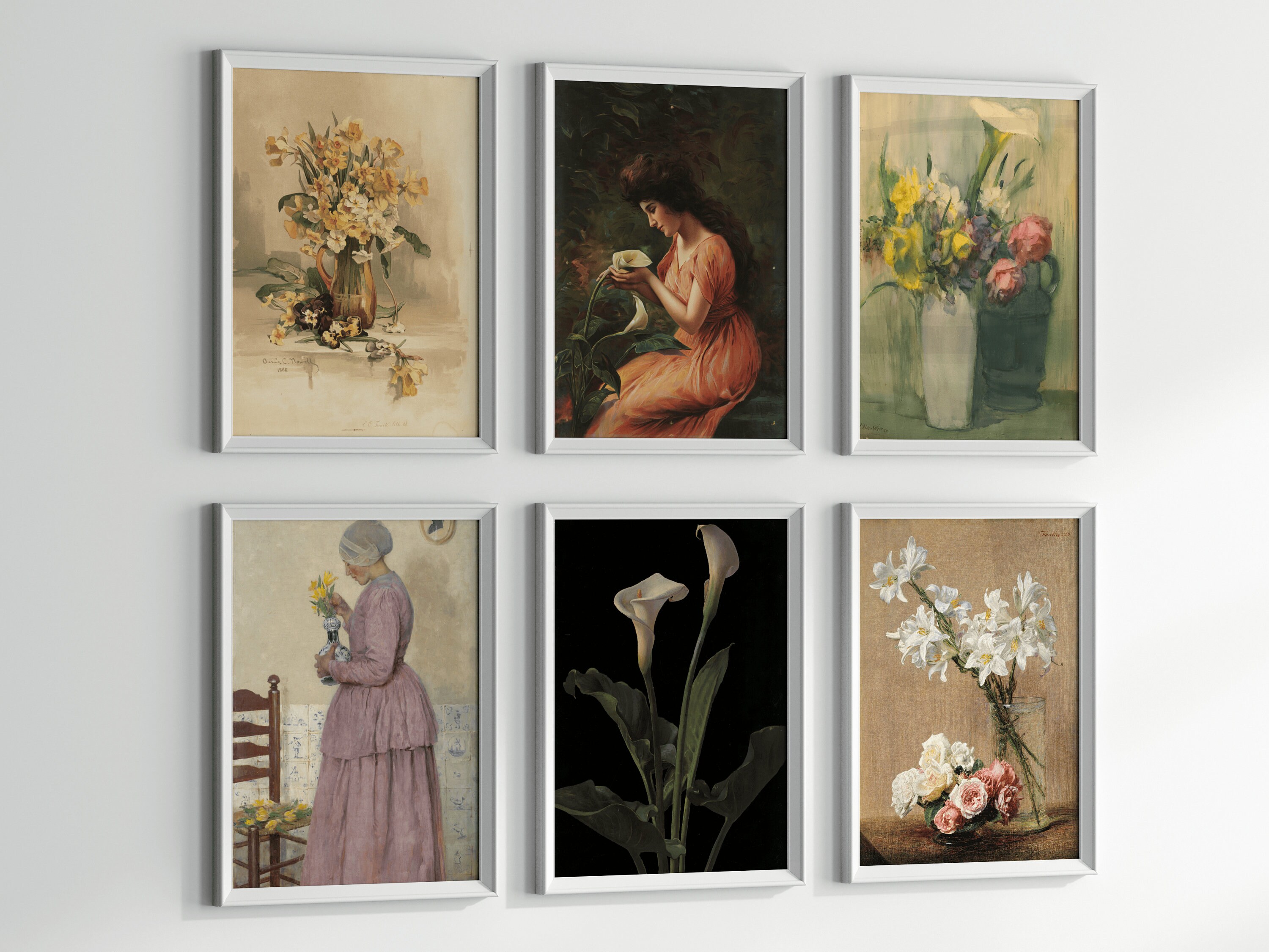 2700 Vintage Printable Wall Art, Antique Oil Painting, Digital Download ...