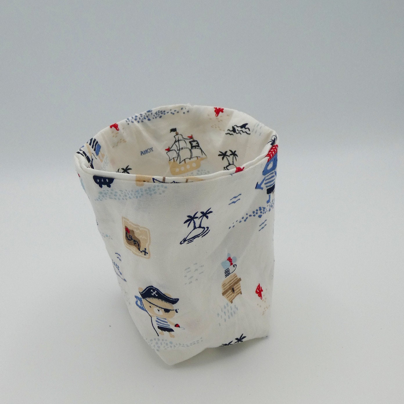 Mini-Paniette Vide Poche en Tissu Motif Pirate