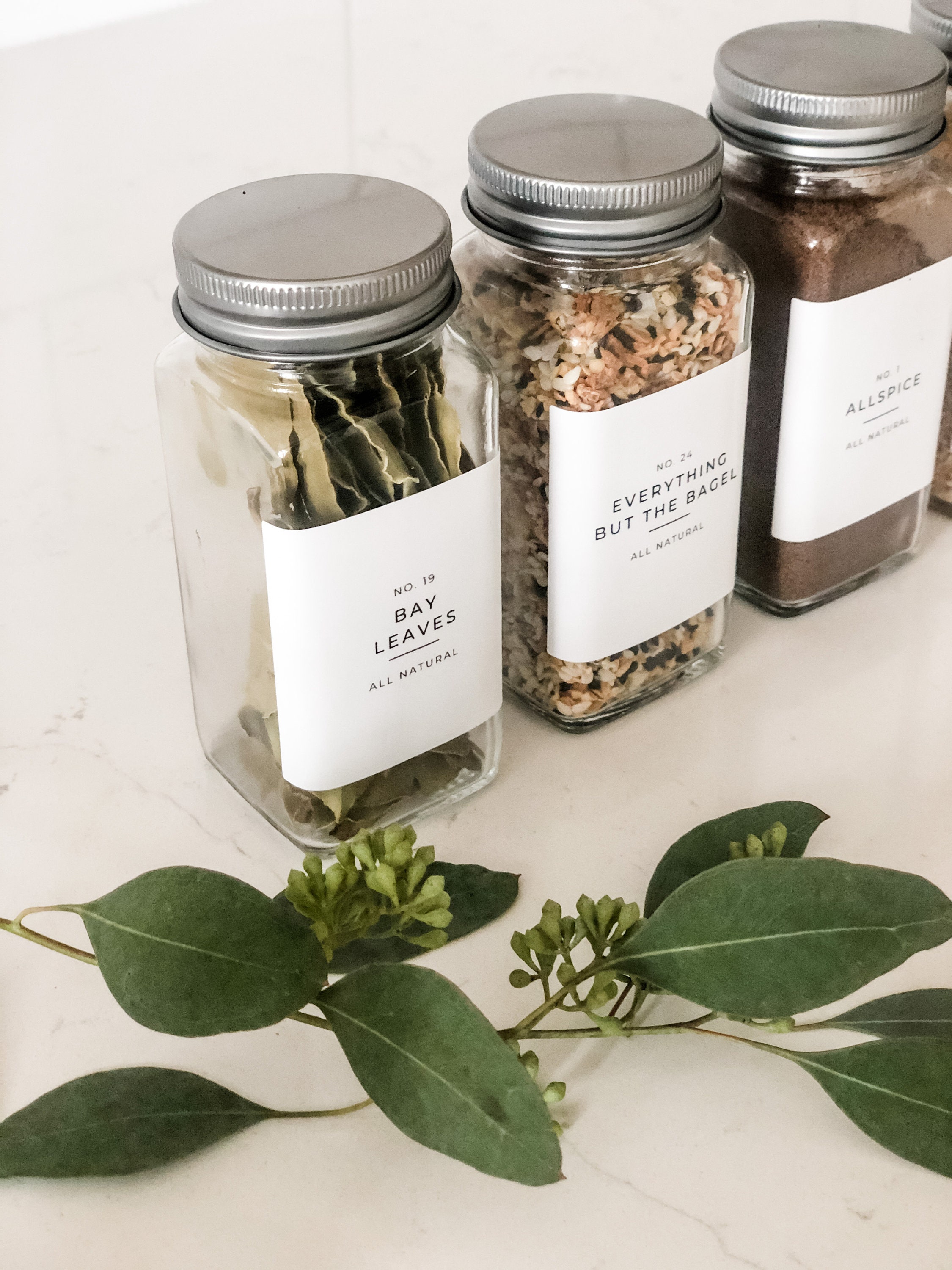 minimalist pantry spice label template customizable labels