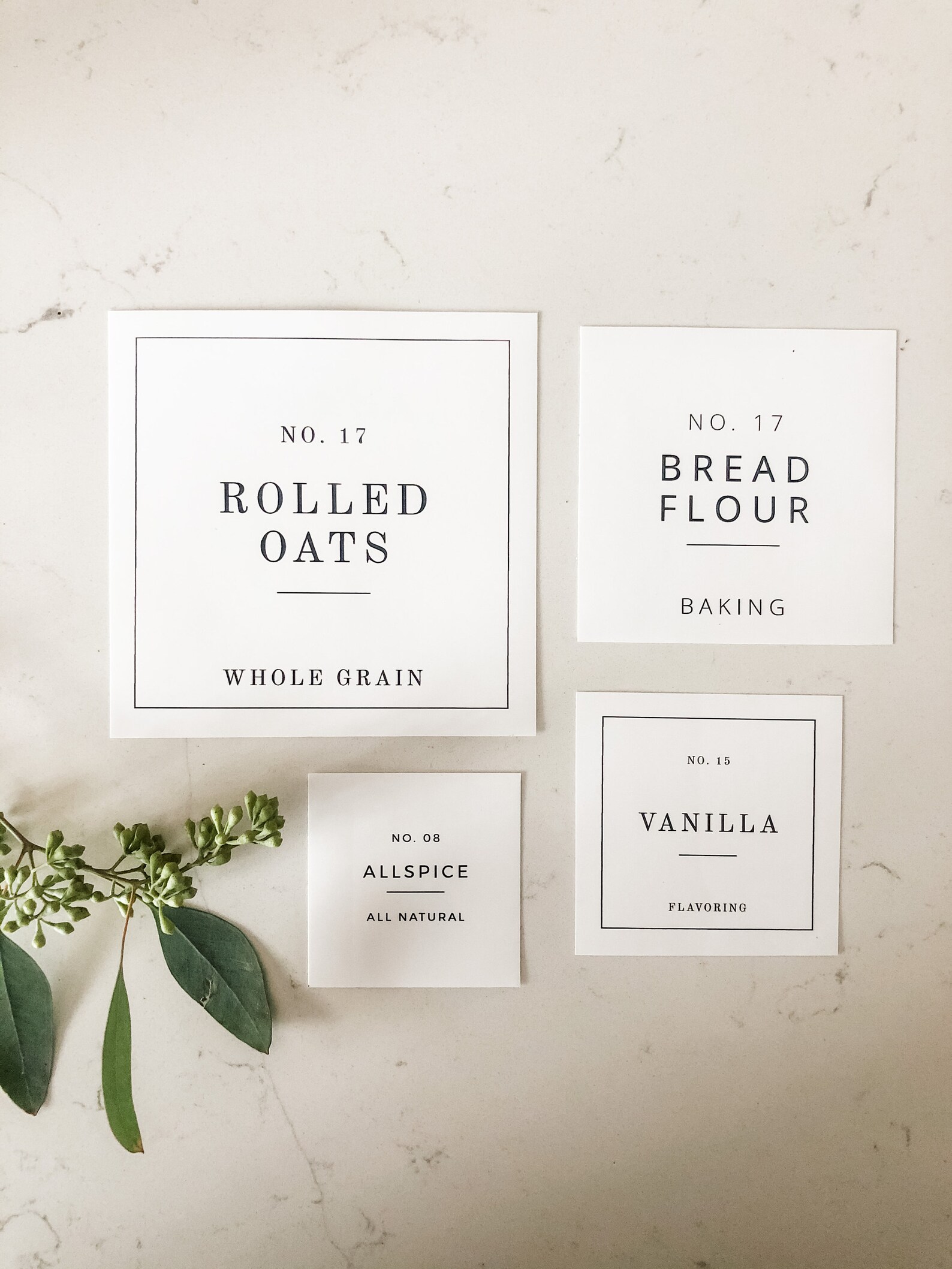 Minimalist Pantry Spice Label Template Customizable Labels Etsy UK