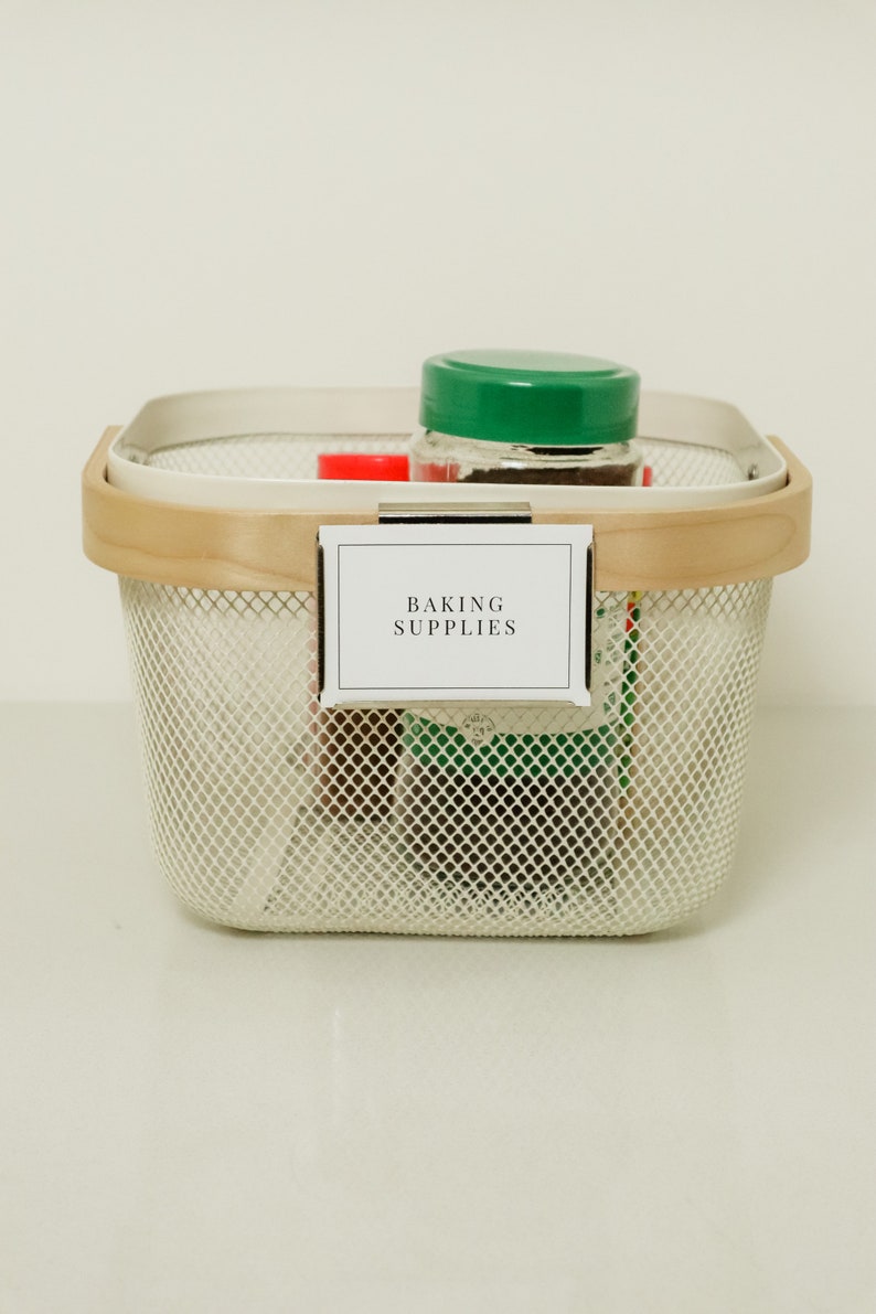 Basket Labels Custom Label Template Pantry Labels Modern Etsy