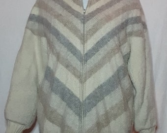 Vintage Hilda Ltd 100% Wool Made in Iceland Full Zip Jacket sz XS