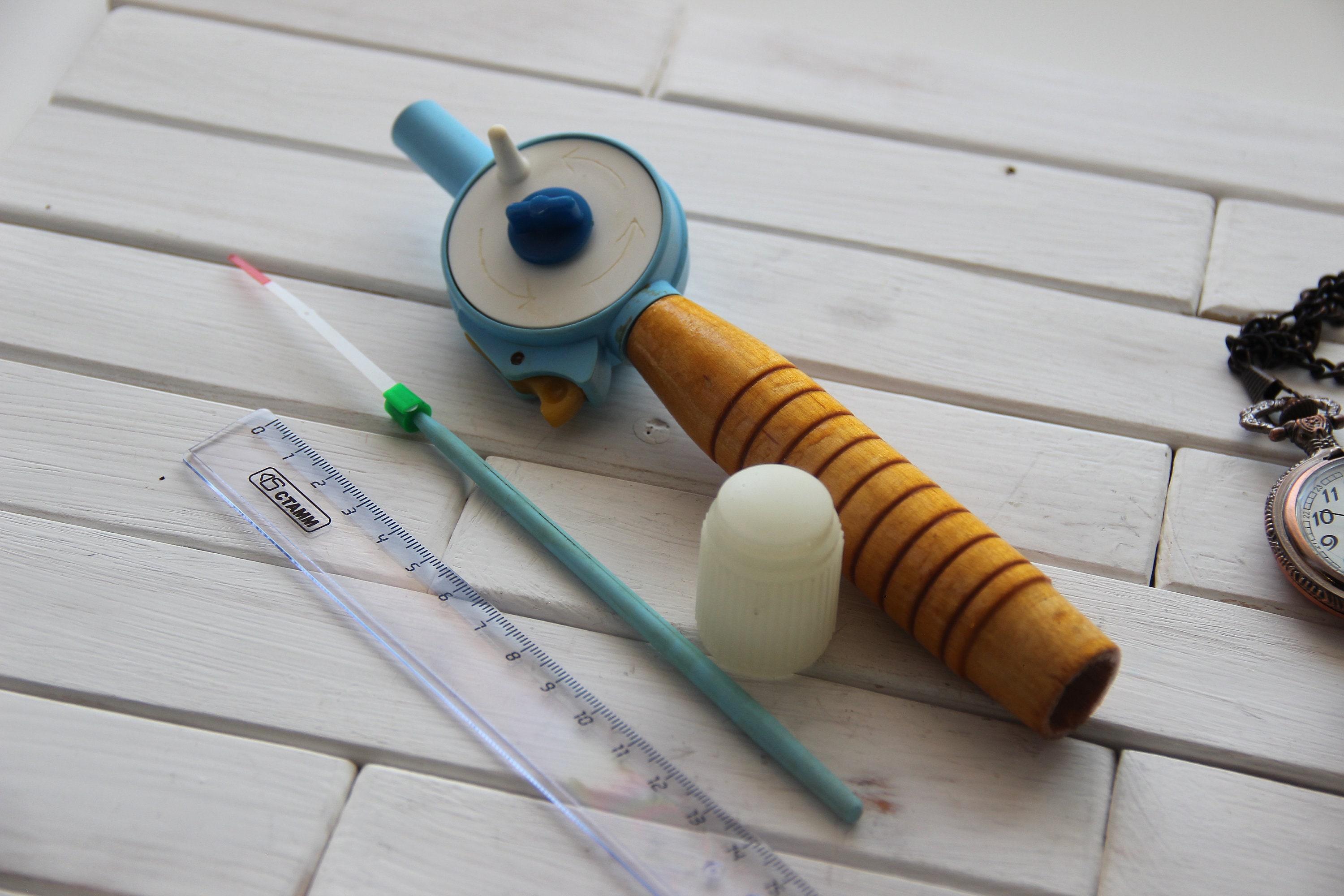 Soviet Vintage ice fishing rod.Fishing rod for winter Etsy