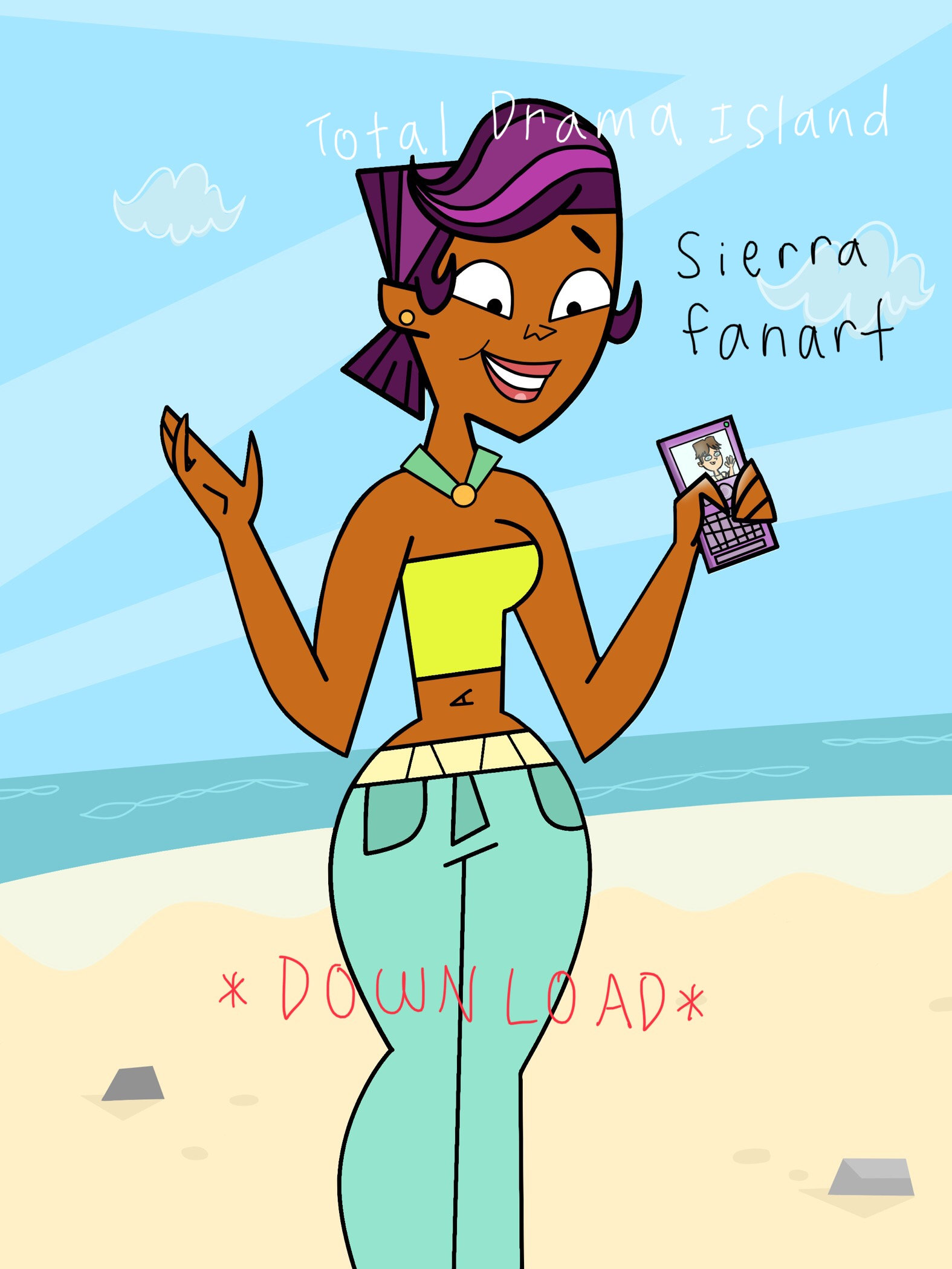 Total Drama Island: Sierra Fanart Downloadable Print (Instant Download) 