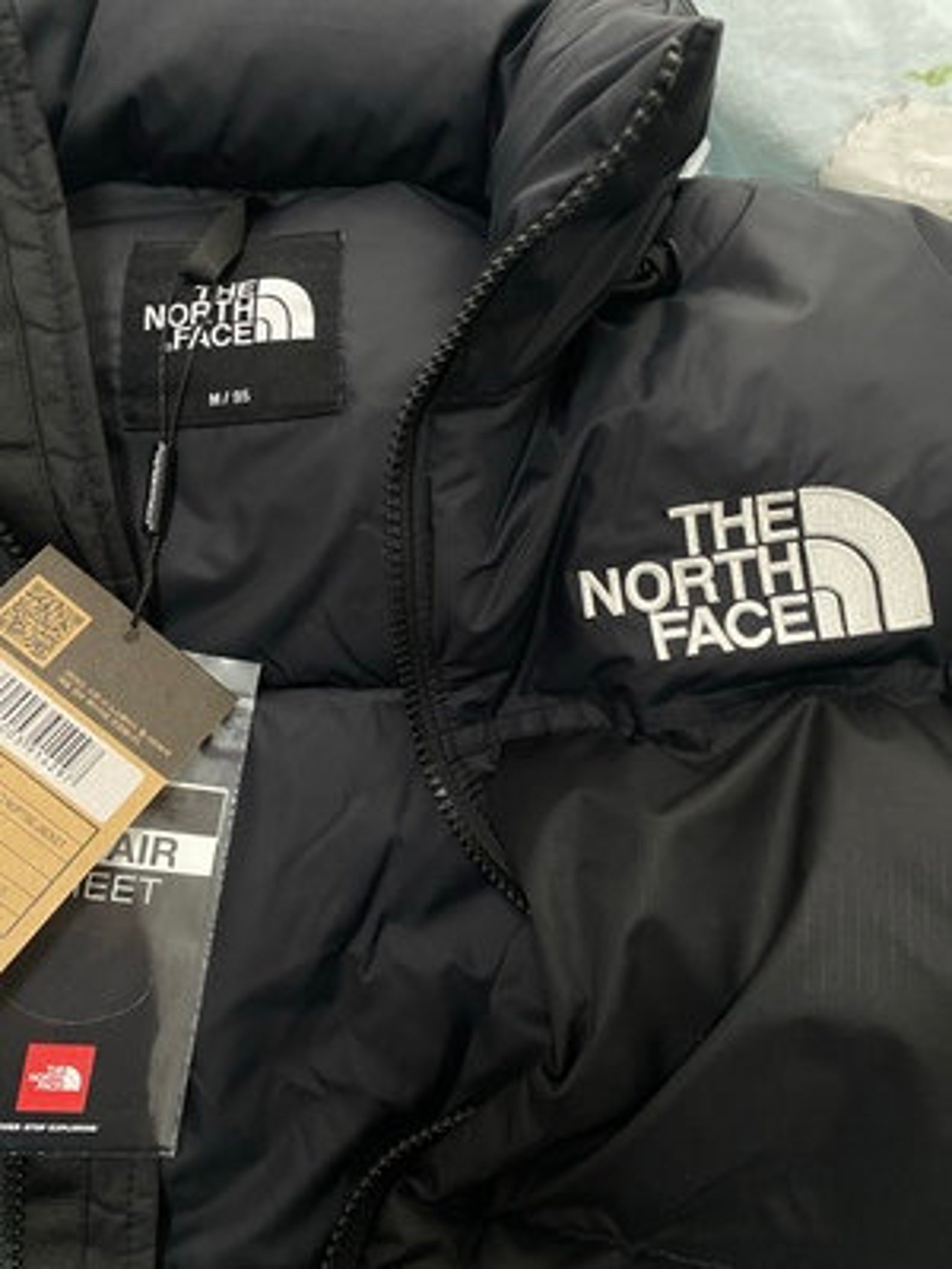 The Northface black puffer jacket Nuptse retro tnf | Etsy