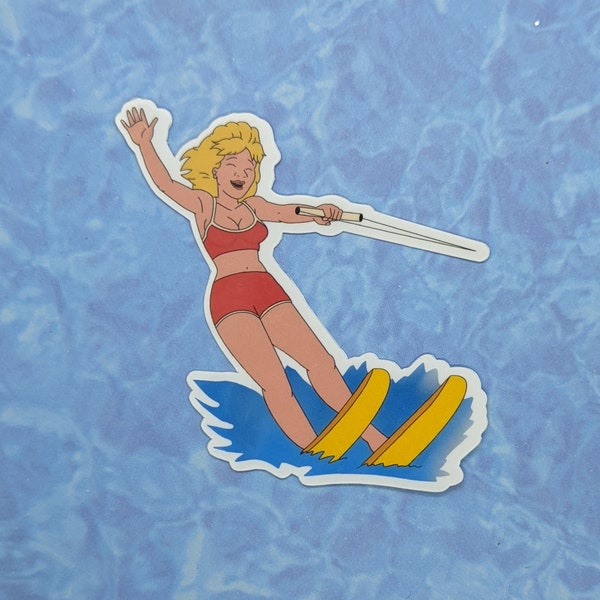 King of the Hill Luanne Platter Water-skiing 3 inch Waterproof Weatherproof Decal