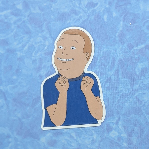 Bobby Hill King of the Hill Squealing 3 inch Waterproof Weatherproof Decal