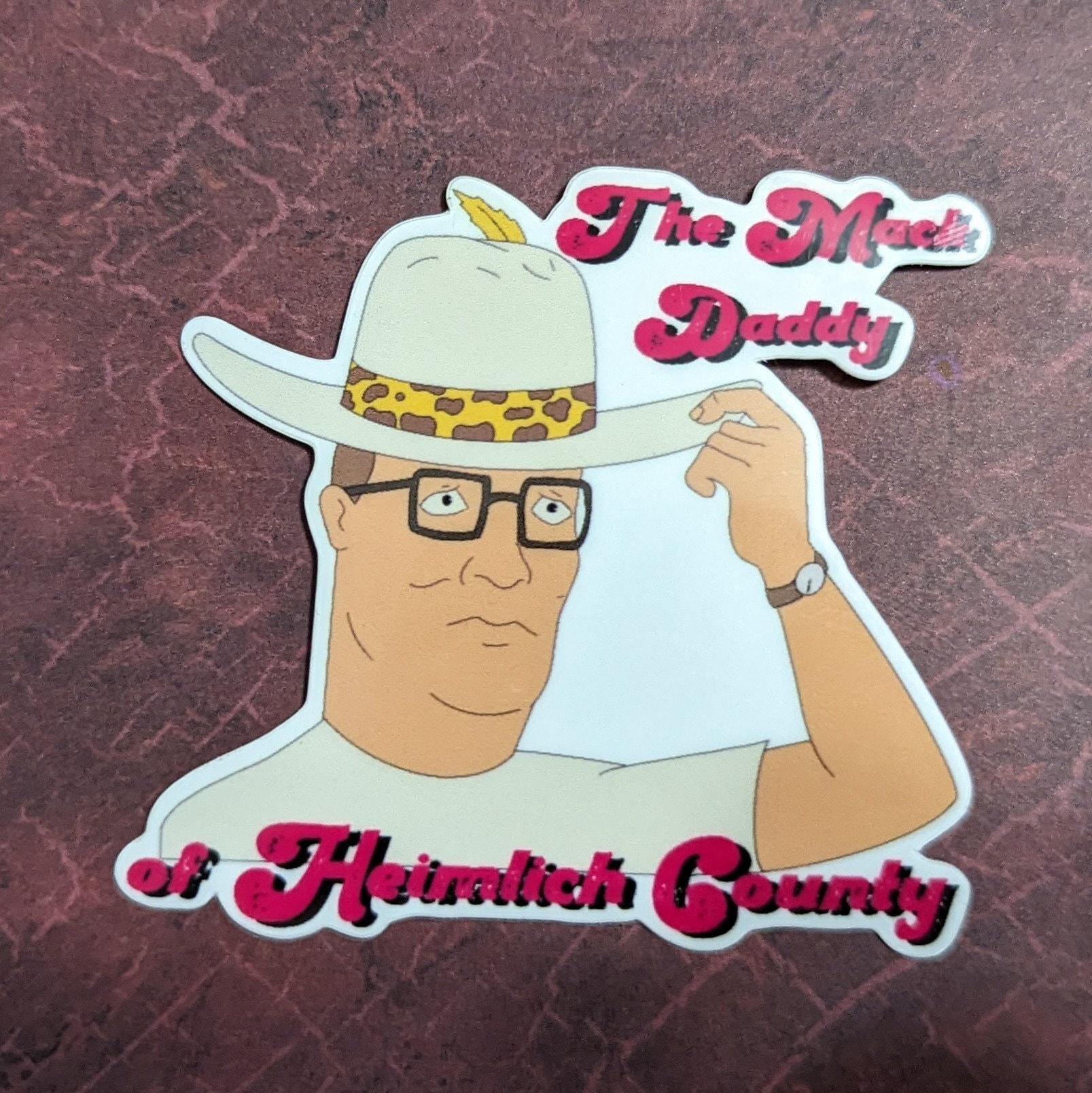 Hank Hill Pimp Hat Premium T-Shirt en Tailles Homme S-3XL en Blanc