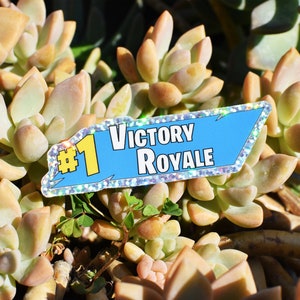 Glitter Victory Royale #1 Sticker | Gamer Sticker | Battle Royale Sticker | Water Bottle Sticker | Laptop Sticker | Journaling Sticker