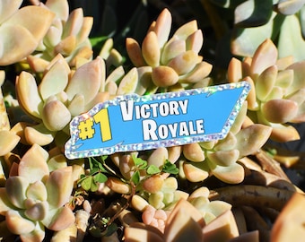 Glitter Victory Royale #1 Sticker | Gamer Sticker | Battle Royale Sticker | Water Bottle Sticker | Laptop Sticker | Journaling Sticker