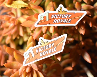 Gekroonde Overwinning Royale #1 Sticker | Gamersticker | Battle Royale-sticker | Waterflessticker | Laptopsticker | Journaling-sticker