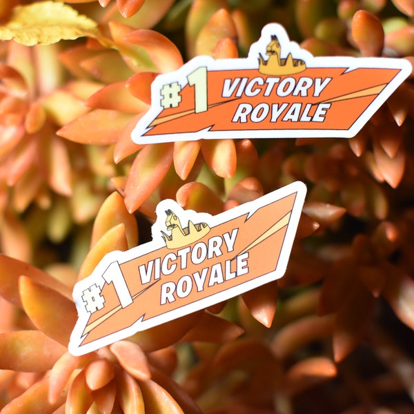 Crowned Victory Royale #1 Sticker | Gamer Sticker | Battle Royale Sticker | Water Bottle Sticker | Laptop Sticker | Journaling Sticker