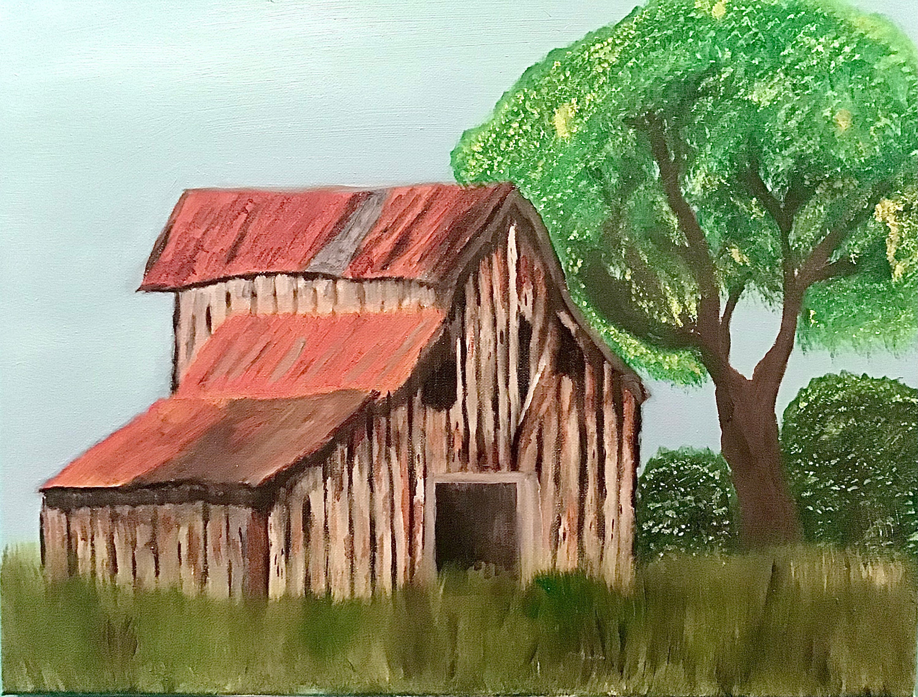 Old Barn painting 16 x 20 x .5 oil on Etsy