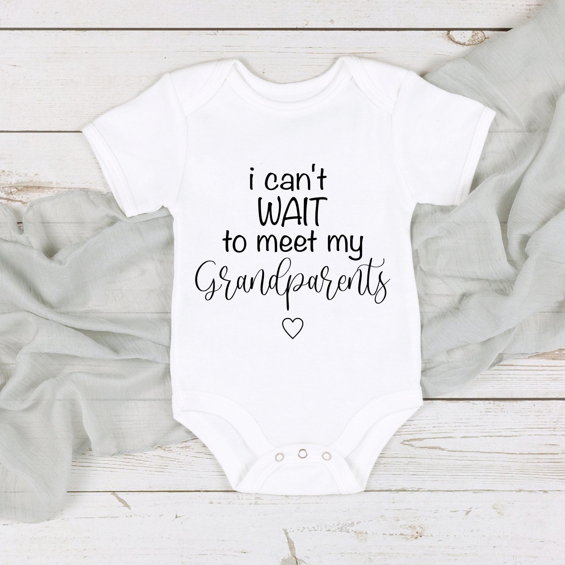 I can't wait to meet my Grandparents Onesie®Funny Baby Etsy