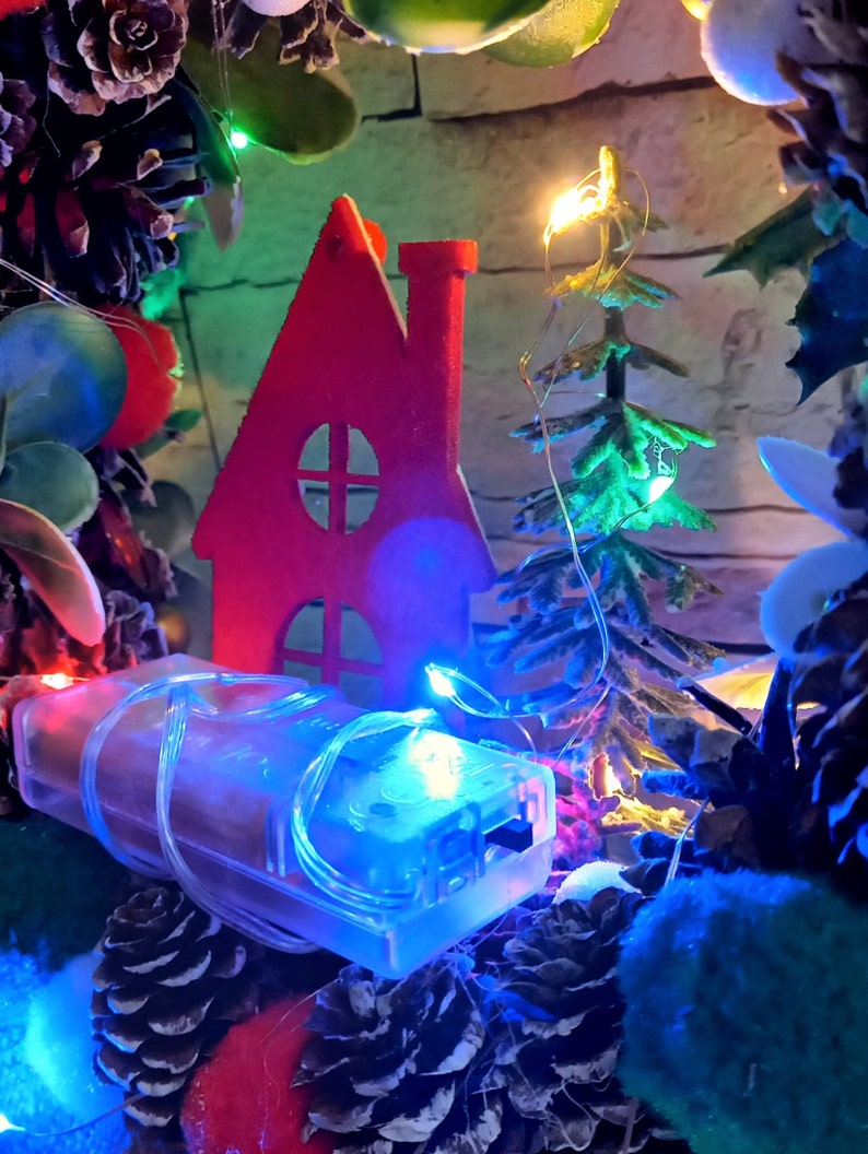 Lighted Christmas Wreath Christmas Wreath With Lights for Etsy