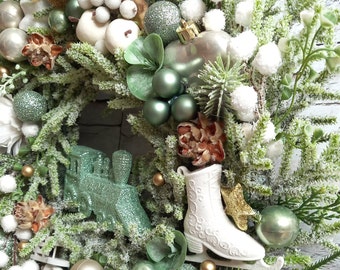 Polar Express, Christmas Wreath for Front Door, Winter Wreath