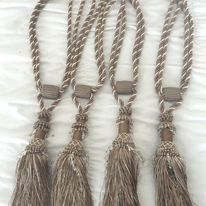 4 Beautiful Large Vintage Elegant Curtain Tassels 9 inches  from the 1990’s