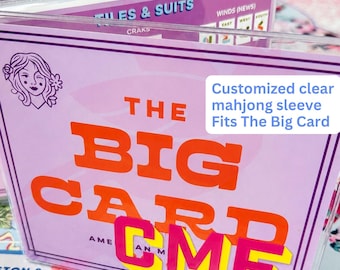 Funda para cartas de Mahjong para la carta grande / Protector tríptico transparente para Mahjong / Funda para cartas de Mahjong, estuche personalizado para cartas grandes