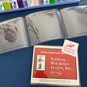 Mahjong Card Protector Sleeves NMJL card sleeves -Blank Bulk Mahjong sleeves