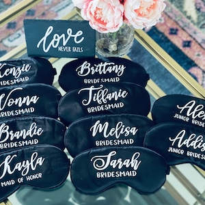 Bachelorette favors, Bridesmaid Gifts, Bachelorette gifts, Sleep Mask, Bridal Mask, Maid of honor mask, bachelorette welcome gifts bulk