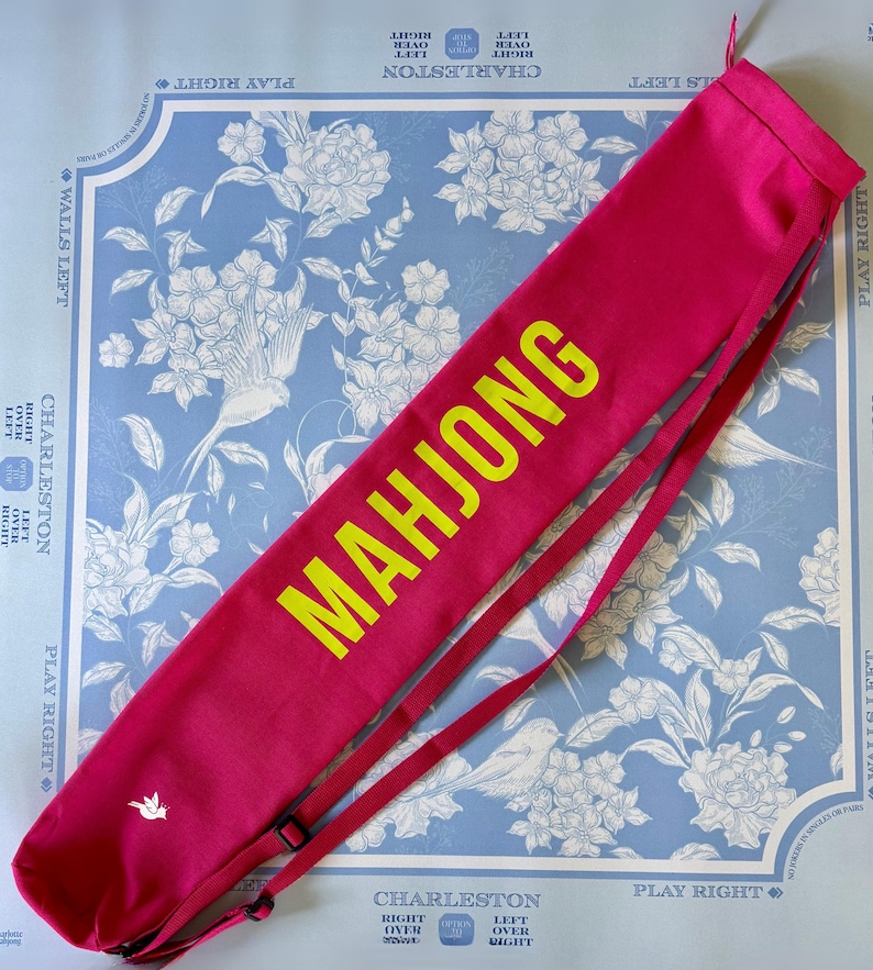 Tapete de Mahjong Floral – Diseño Botánico de Pájaros Azules Inspirado en Charleston imagen 7