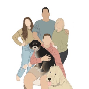 Dibujo digital de familiares / amigos