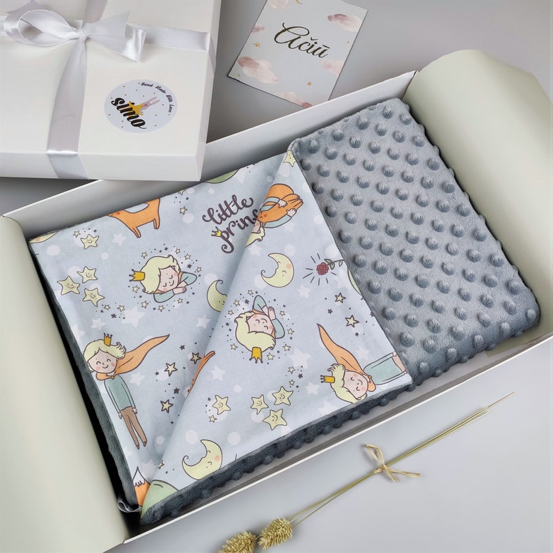 Little Prince Blanket Newborn Baby Blanket Minky Baby Etsy