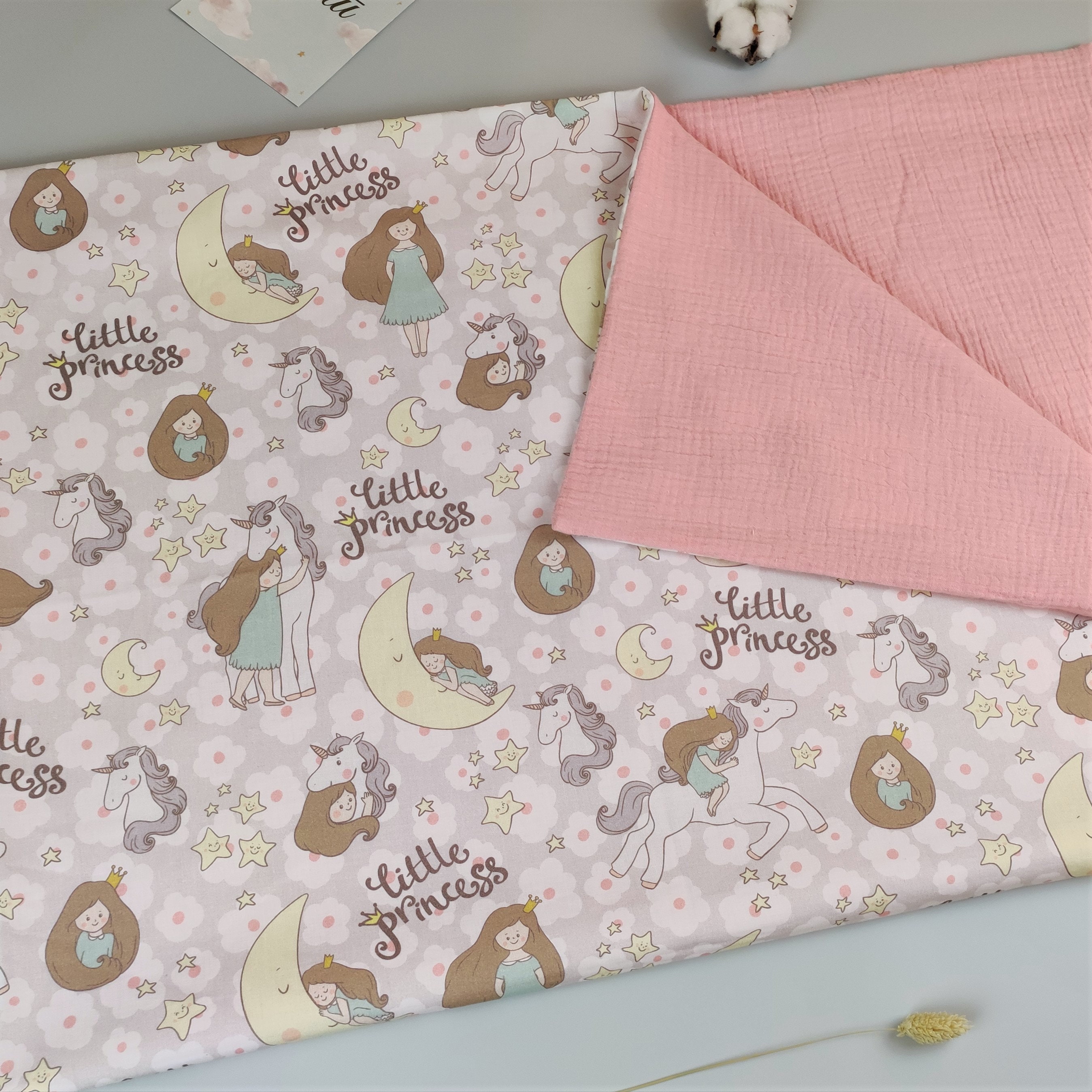 Blanket little princess muslin baby blanket handmade blanket Etsy