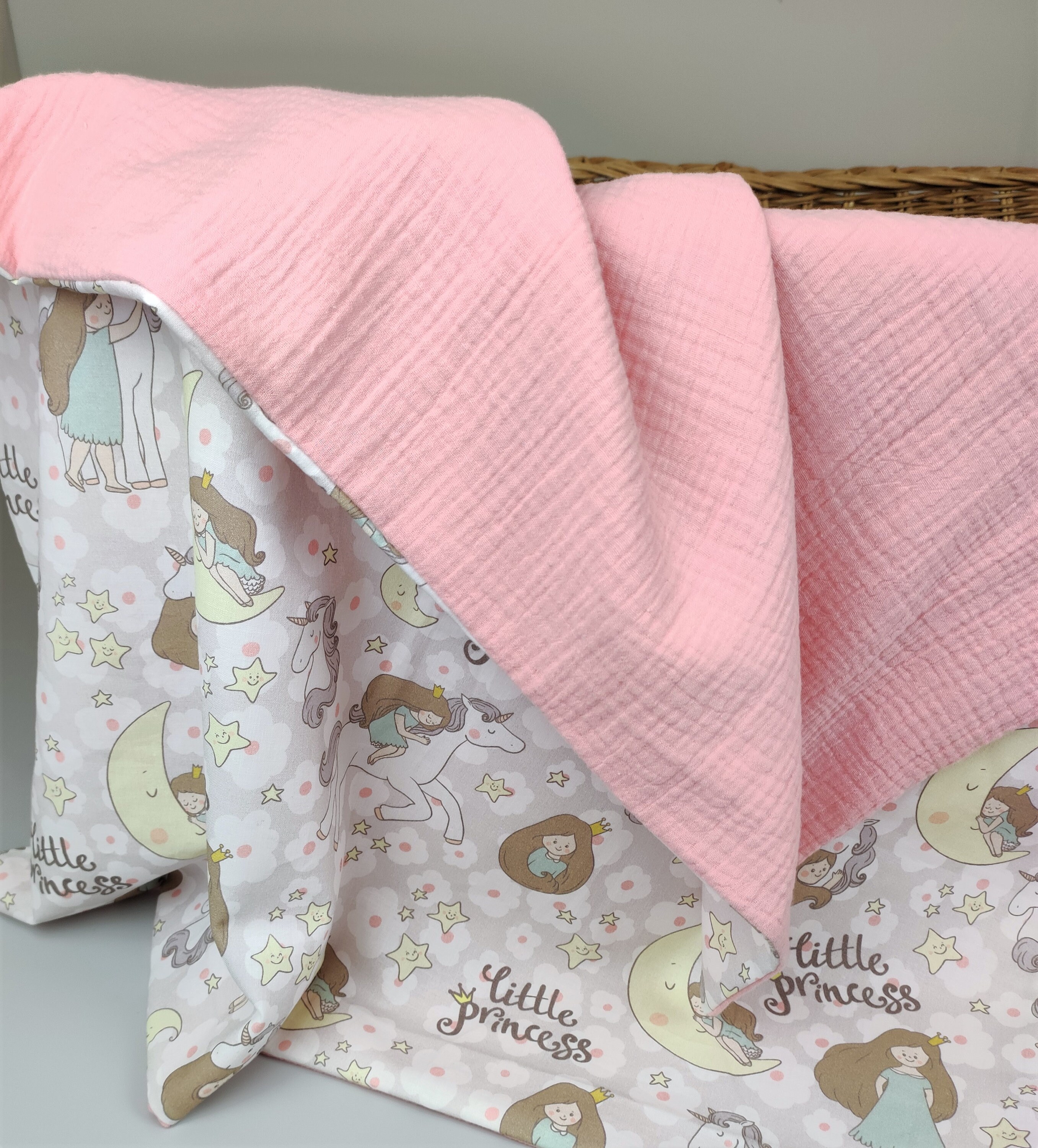 Blanket little princess muslin baby blanket handmade blanket Etsy