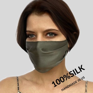 Silk Face Mask - 100% Silk Face Cover, Party, Bridal, Acne, Luxury, Reusable, Washable, Nose Wire, Handmade, Super Soft, Wedding