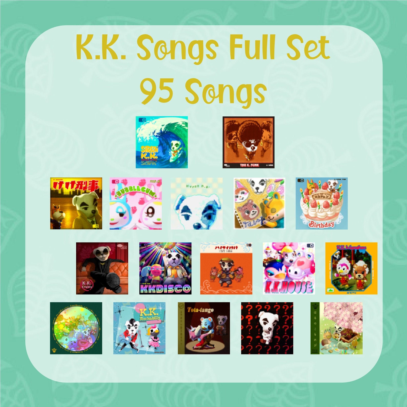 ACNH K.K Songs Komplettes Set 95 Songs Animal Crossing New Etsy