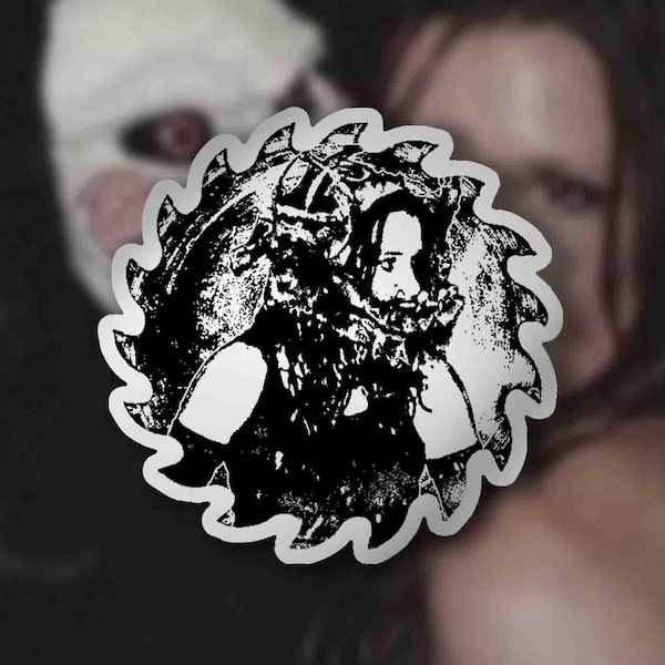 Amanda Young Saw Horror Movie Sticker Shiny Metallic
