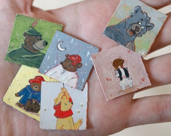 Cartoon Bears Miniature Prints of Original Paintings