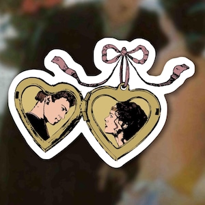 Anakin & Padme Heart Locket Sticker Design