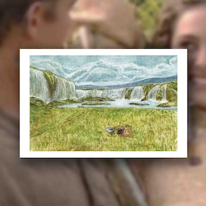 Anakin & Padme Print of Original Painting
