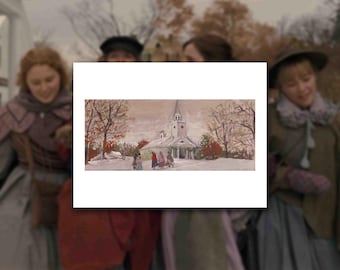 Little Women Movie Singular Church Scene Print of Original Painting