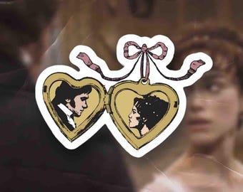 Pride and Prejudice Locket Sticker Design