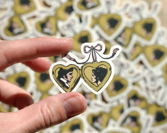 Pride and Prejudice Locket Sticker Design