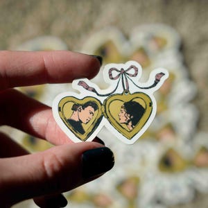 Anakin & Padme Heart Locket Sticker Design