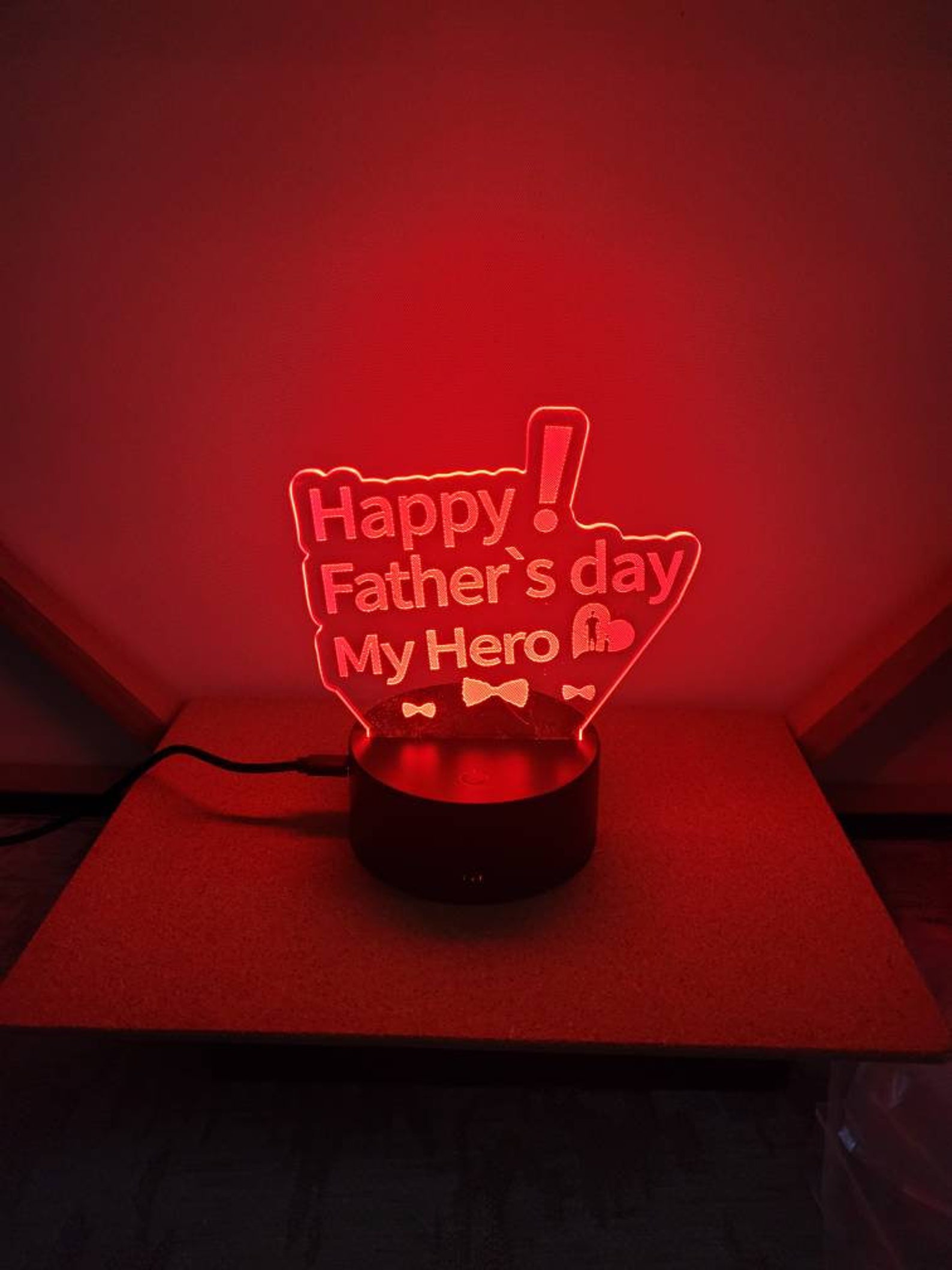 Happy Father's Day Lightgift Lighting Table Lamp Etsy