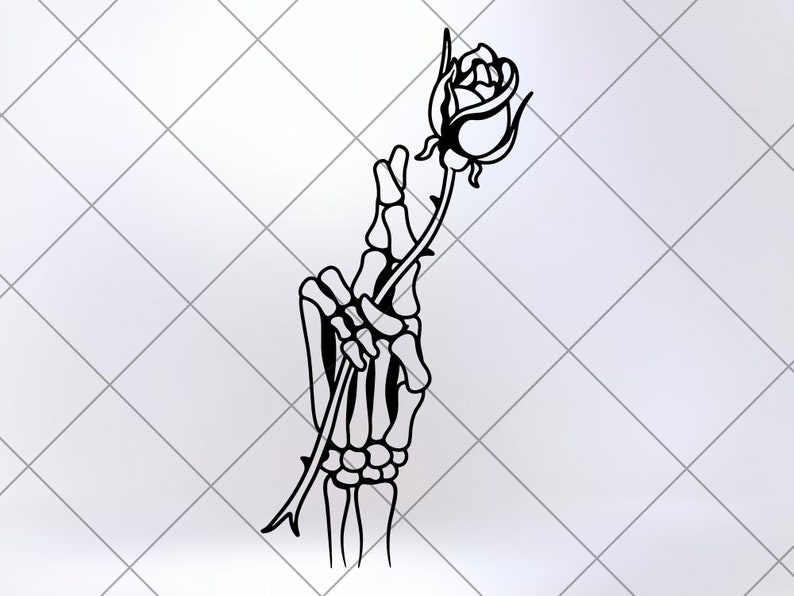 Skeleton Hand Holding Rose Svg Hands Holding Flowers Hands Holding Rose