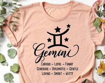 Gemini Zodiac Shirt, Gemini Gift, Gemini Horoscope Shirt, Gemini Astrology Shirt, Gemini Sign Shirt, Zodiac Shirt