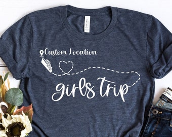 Personalized Girls Boat Trip Shirt, Cruise Trip, Girls Cruise Trip Shirt, Custom Destination Girls Trip Shirt , Girls Trip, Women Travel Tee