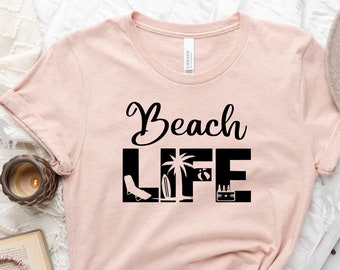 Koszulka „Beach Life”, Koszulka „Beach Please”, Koszulka „Beach Vibes”, Koszulka „Beach Trip”, Koszulka „Letnie wakacje”, Koszulka „Beach Quote”, Koszulka „Przygoda”