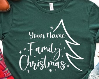 Family Christmas Shirt, Customized Family Christmas Tee, Family Crew Shirt, Christmas Squad Shirt, Christmas Gift Shirt, Christmas Tree Tee