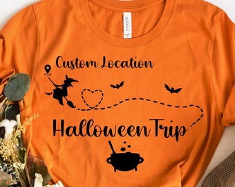 Halloween Trip Shirt, Customized Halloween Tee, Personalized Halloween Trip Tee, Custom Halloween Shirt , Halloween Trip, Women Travel Shirt