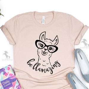 Be Lamazing Shirt, Lama Shirt, Lama With Eye Glasses Shirt, Funny Lama Shirt,  Lama Gift Shirt, Lama Face shirt, Cute Lama Face Tee