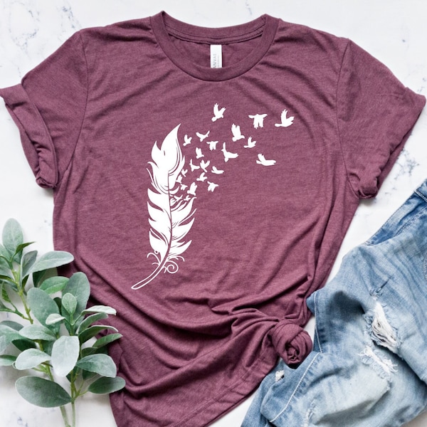 Feather Birds Shirt, Birds From Feather Shirt, Birds T-shirt, Feather Birds Gift Shirt, Bird Lovers Shirt, Bird Lovers Gift Tee